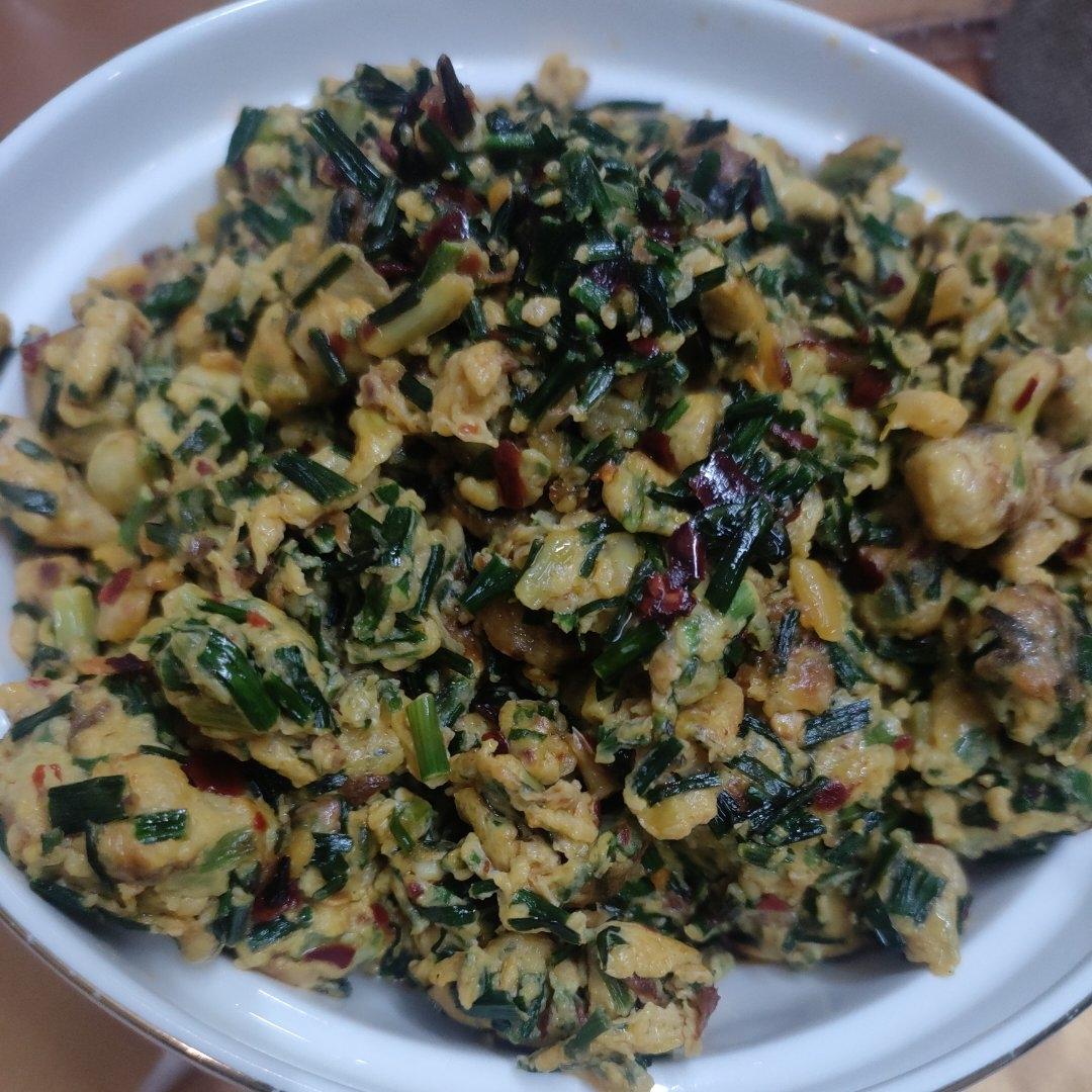 香喷喷的野葱炒蛋