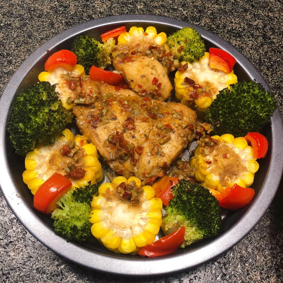 蔬菜鸡胸肉【烤箱版】