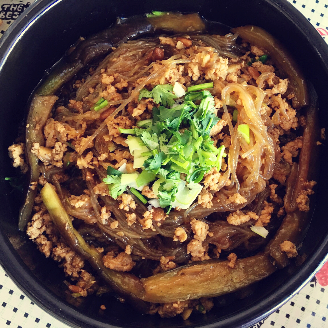 肉末茄子粉丝煲