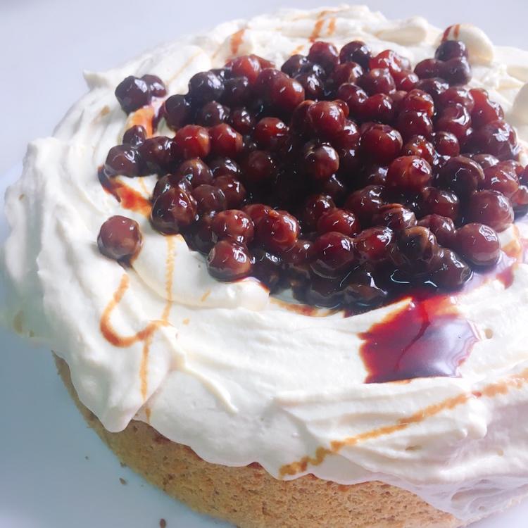 网红黑糖珍珠奶茶爆浆蛋糕~安安原创