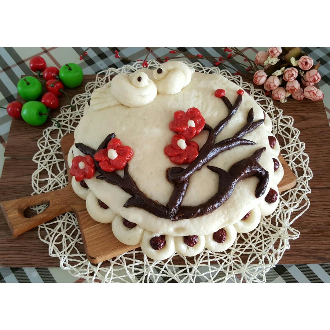 省吃俭用为了去败家做的红枣花糕花式面点面食馒头