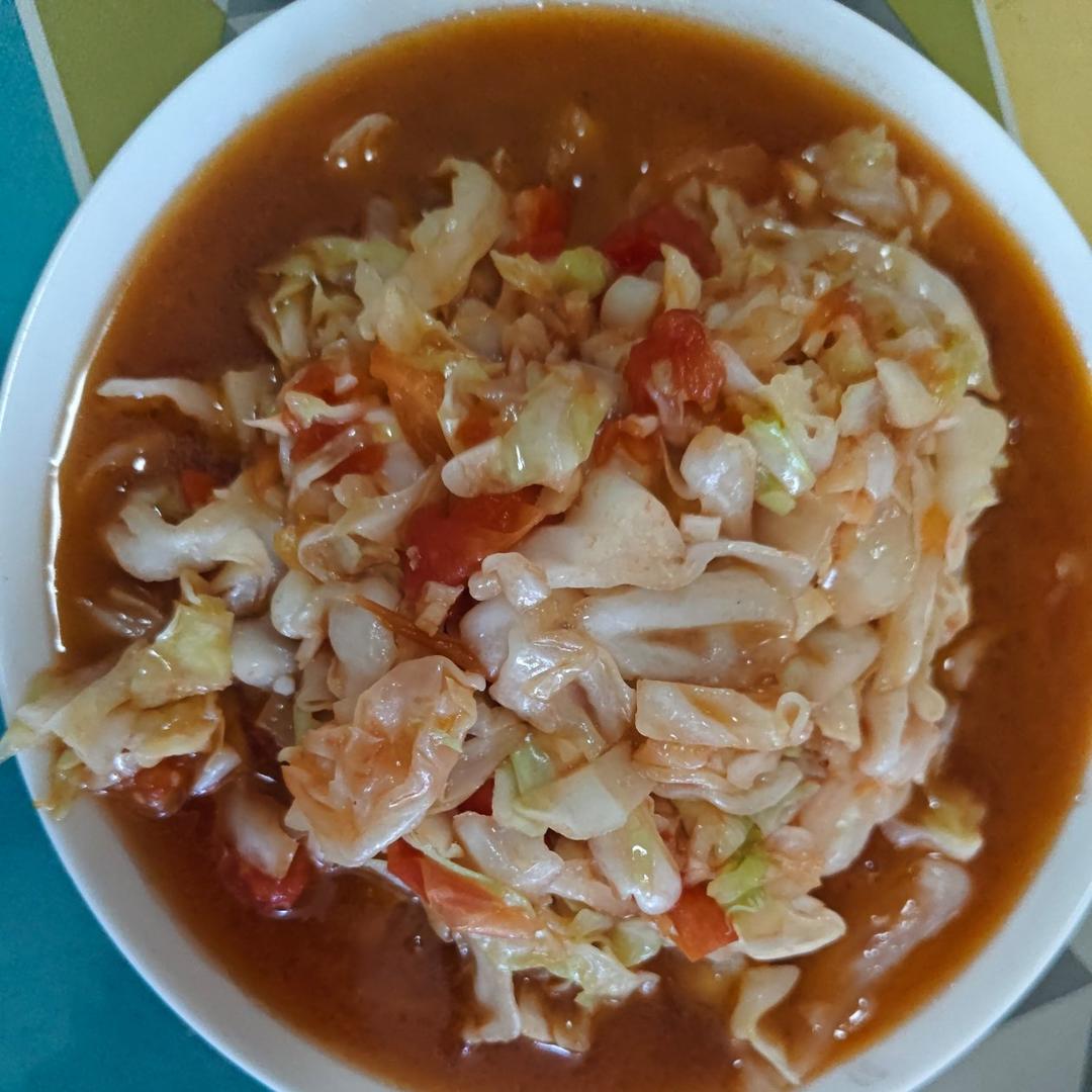 🔥低脂低卡好吃不胖❗️酸爽开胃的茄汁包菜