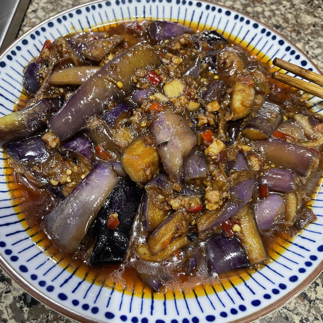 红烧肉沫茄子