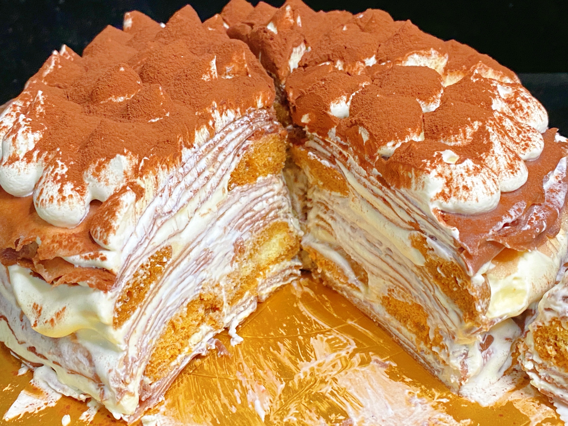 提拉米苏千层蛋糕                      超薄法式千层🍰的做法 步骤16