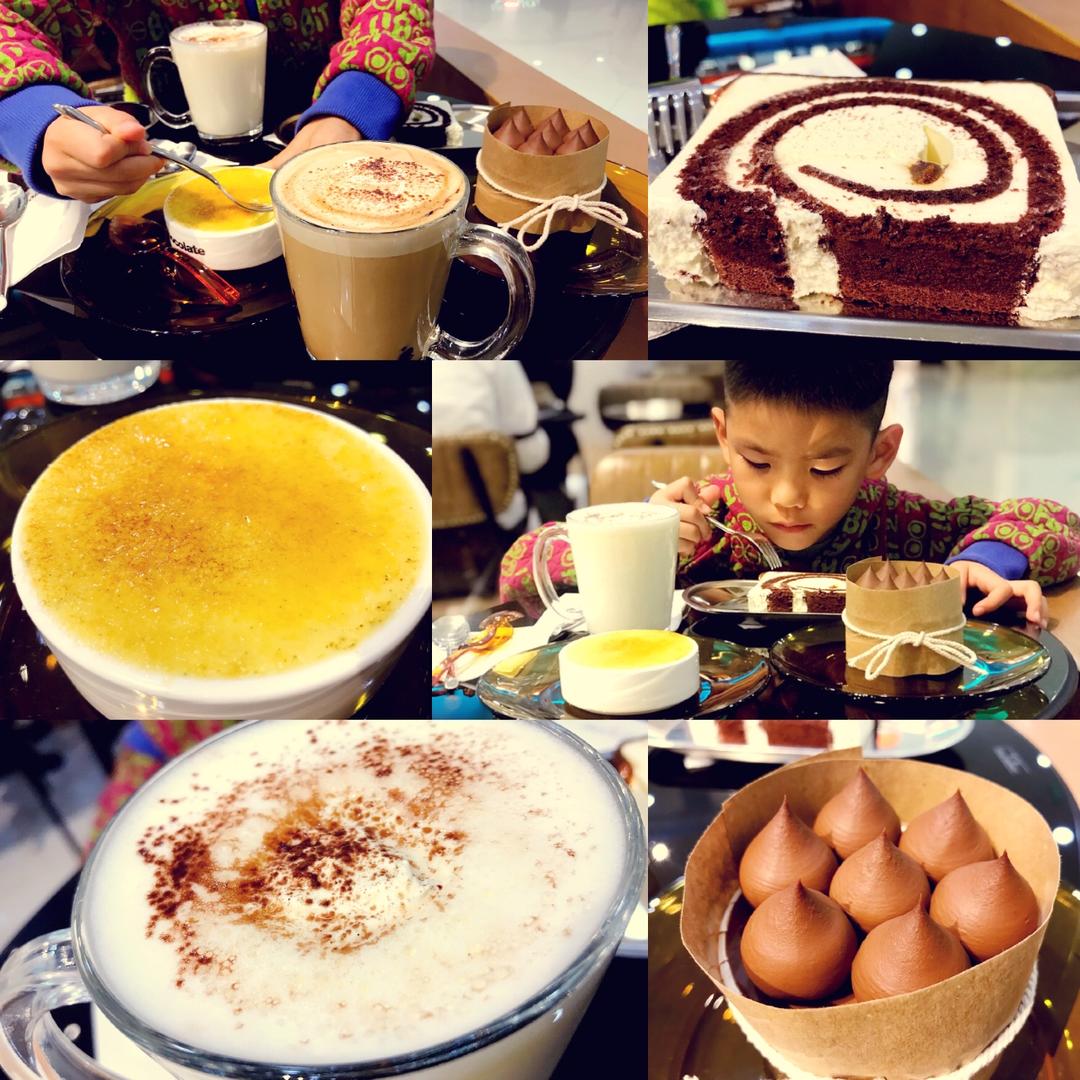 做过 小食光 咖啡加了苦瓜粉……蛋糕很腻