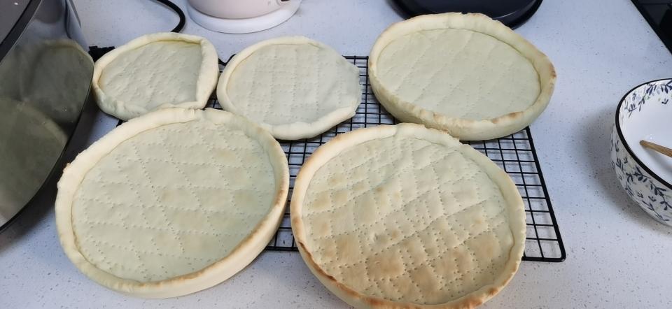 8寸披萨饼皮做法（🉑️厚🉑️薄，🉑️脆🉑️软）4张