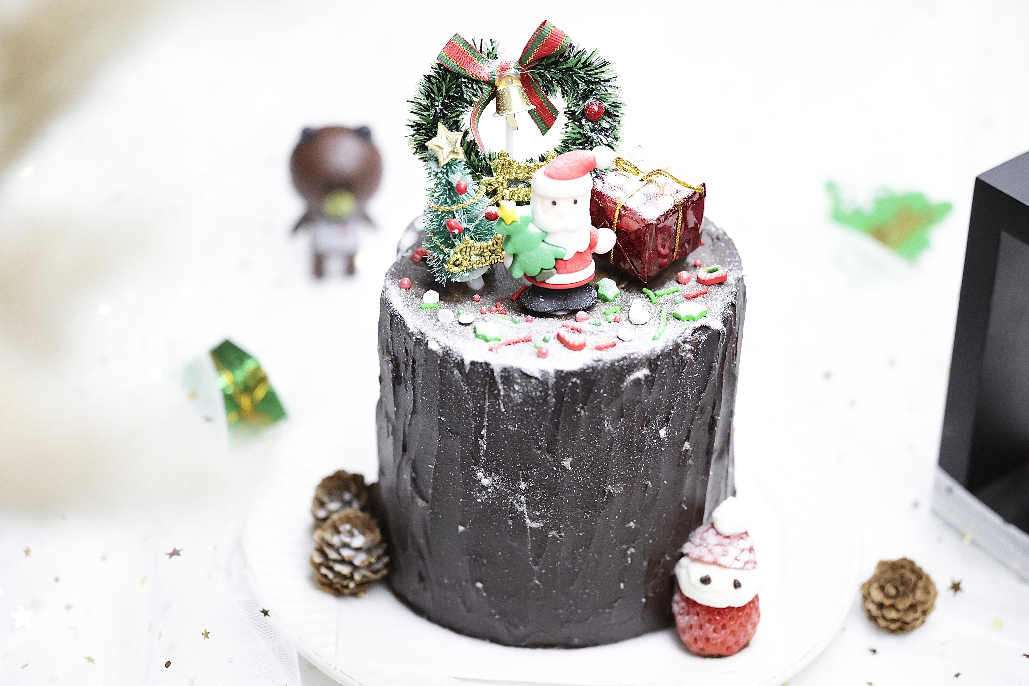 圣诞蛋糕🎄巧克力树桩蛋糕的做法