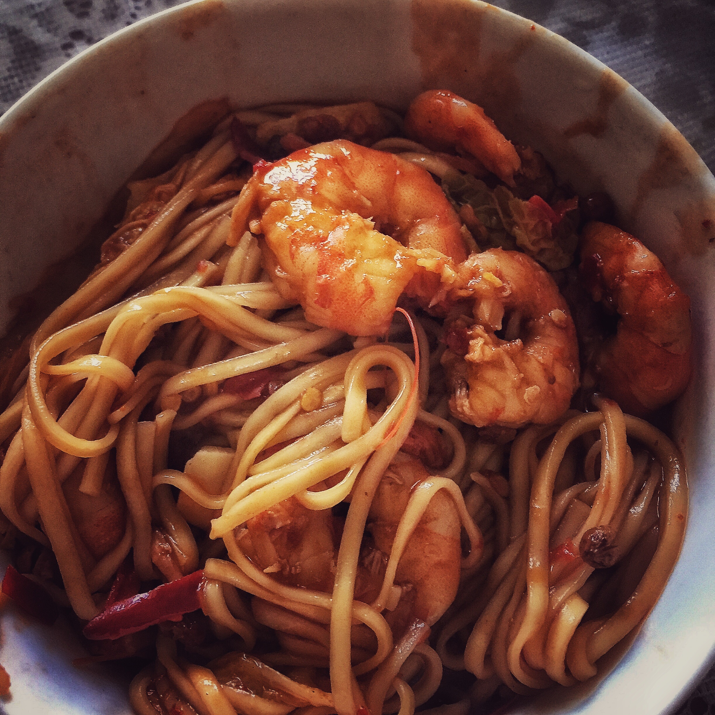 辣汁虾仁面（简单）