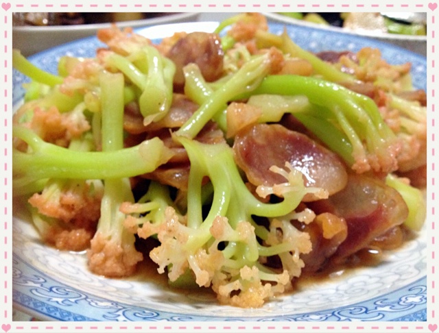 花菜炒腊肠