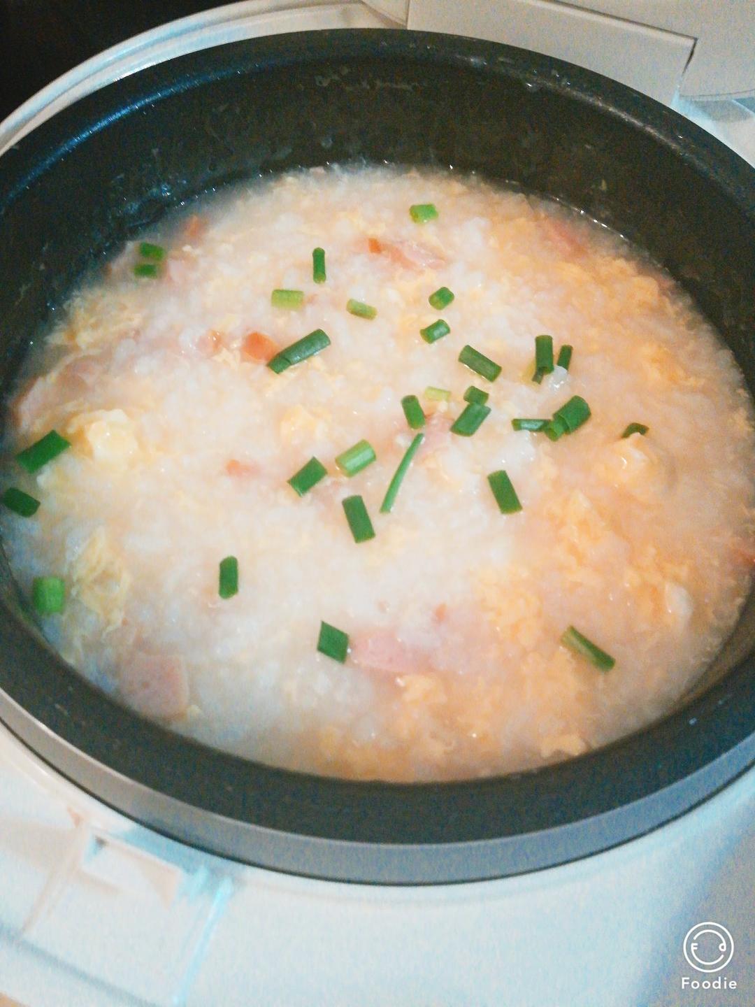 萌萌不是萌萌萌做的火腿蛋花粥