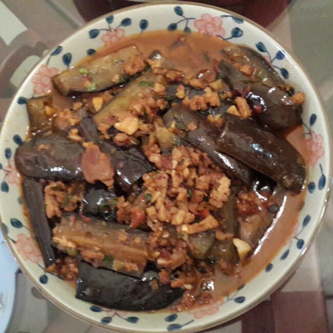 酱爆肉末茄子