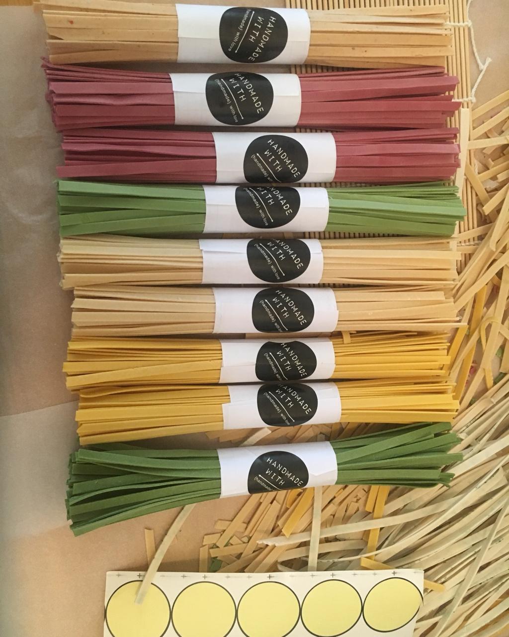 自制彩色手工面条/挂面