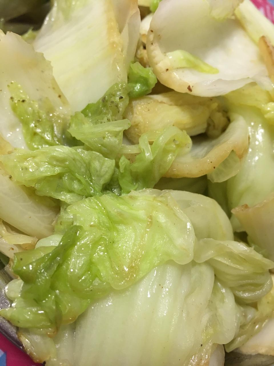 黄豆酱蒜炒大白菜