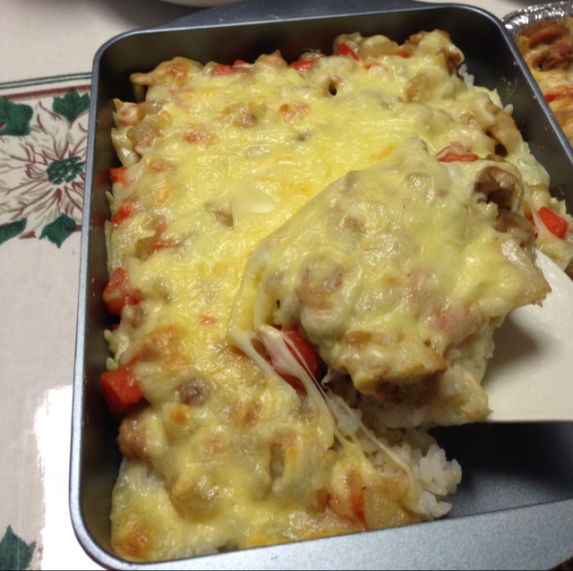 鸡肉蔬菜奶酪焗饭