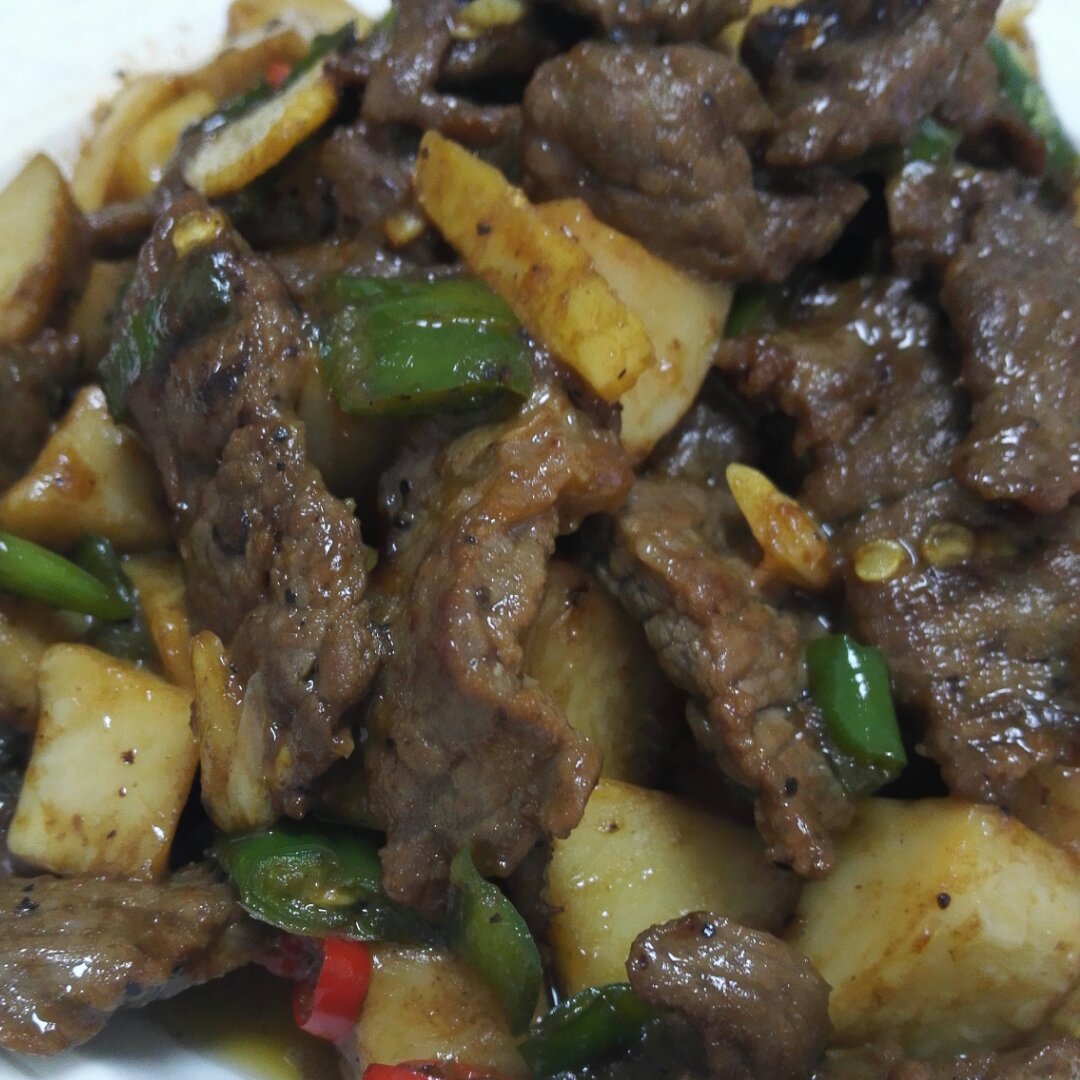 黑椒杏鲍菇牛肉粒