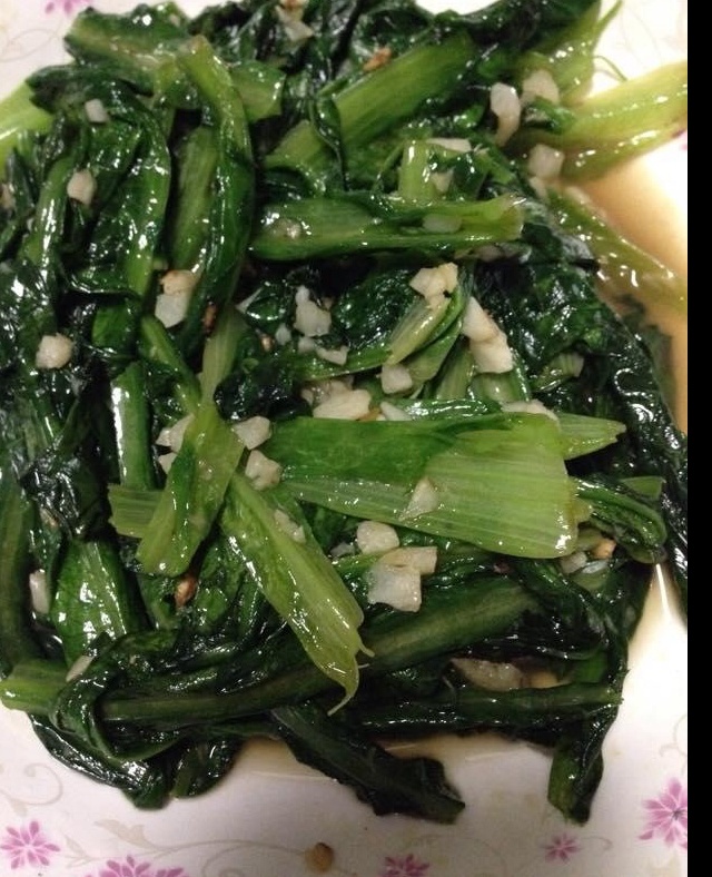 蒜泥油麦菜—我的轻素食（7）