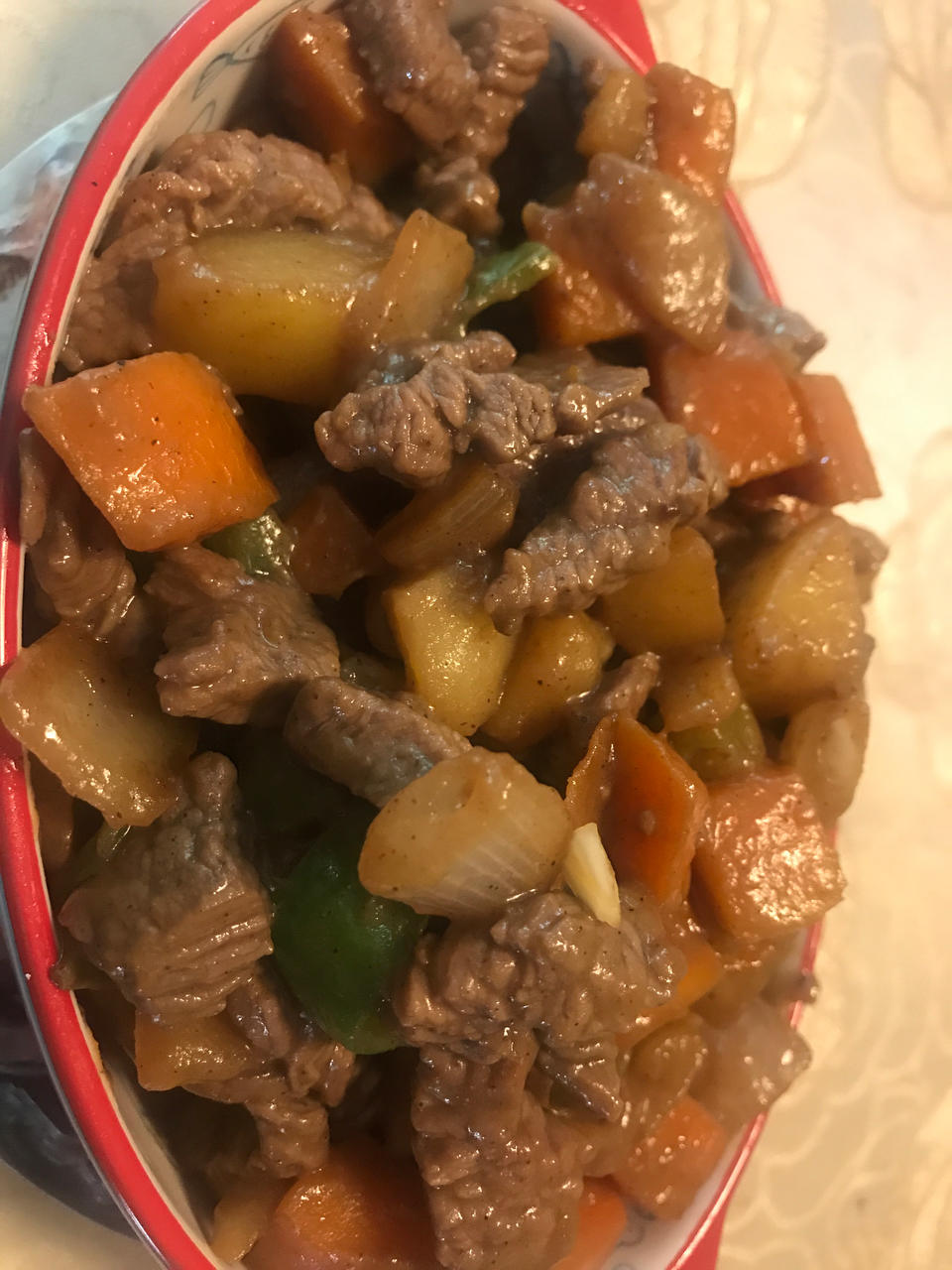 孜然土豆炒牛肉