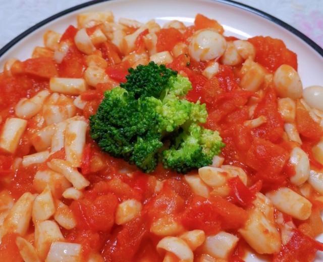 宝宝辅食:茄汁海鲜菇的做法