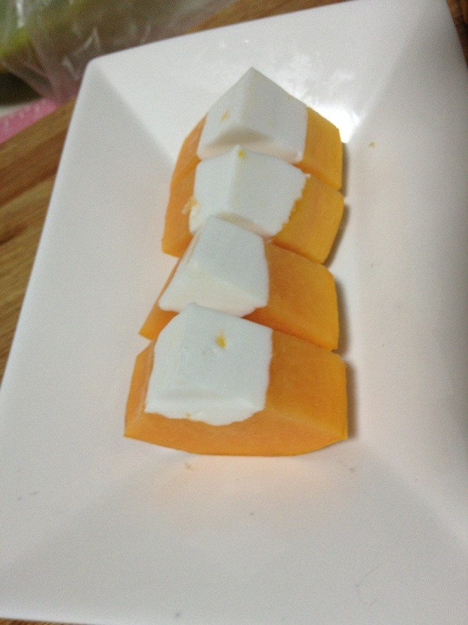 木瓜杏仁冻