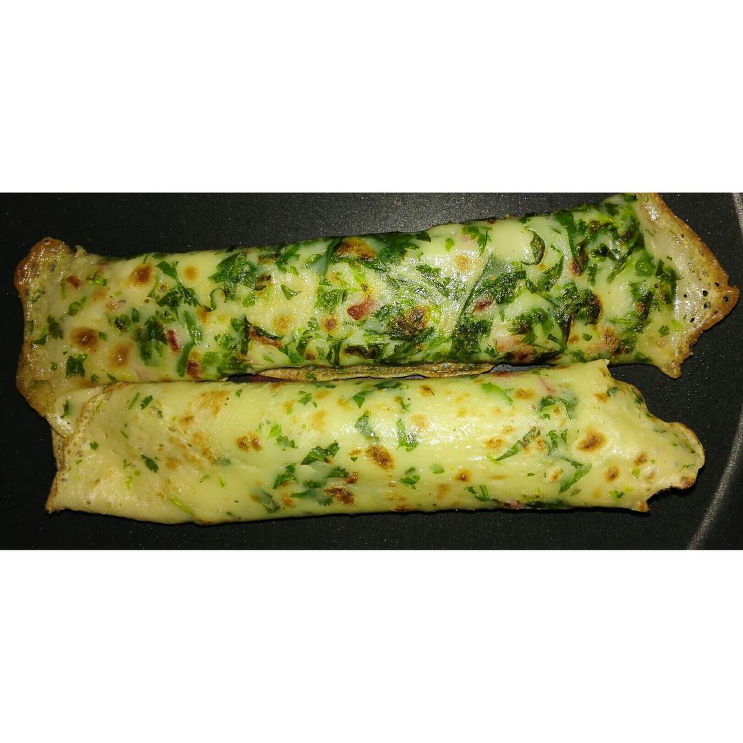 懒人姐姐做的香菜薄饼