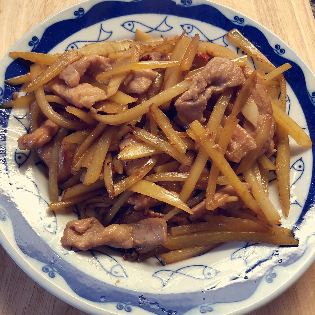 土豆丝炒瘦肉