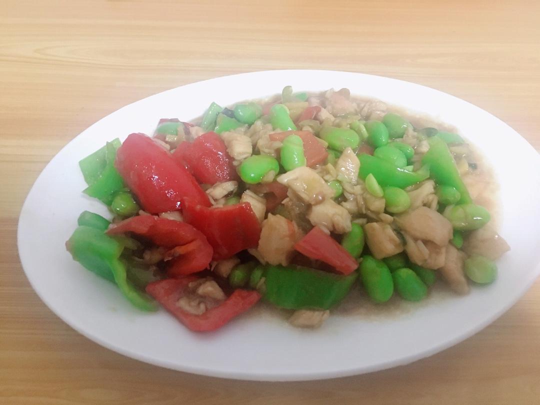 毛豆炒鸡丁 | 一勺接一勺 根本停不下来