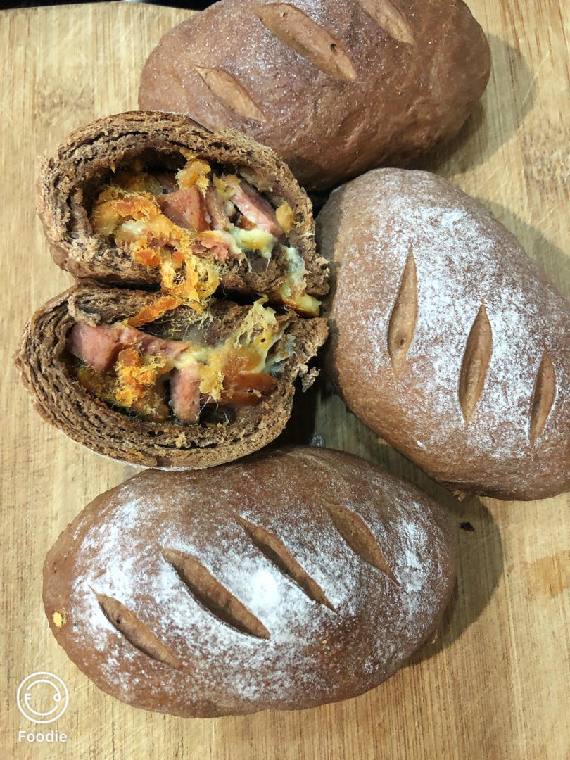 麻薯核桃夹心软欧包