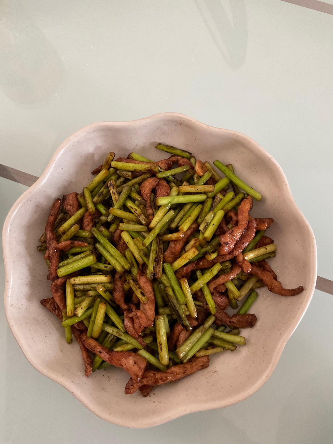 【蒜苔炒肉】