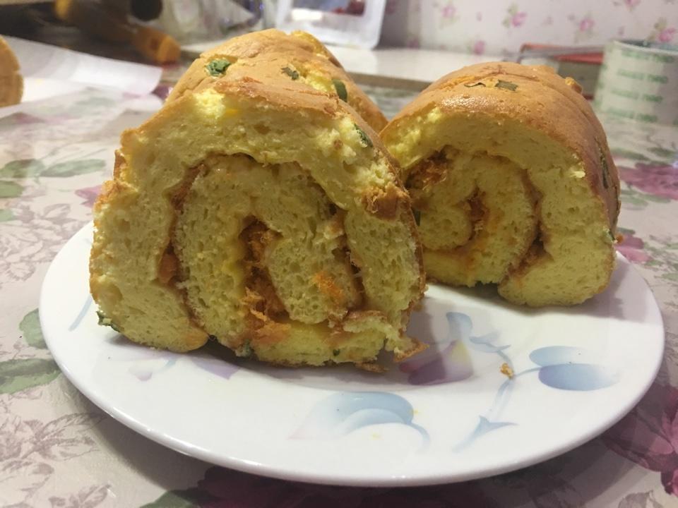 香葱肉松肥蛋糕卷～