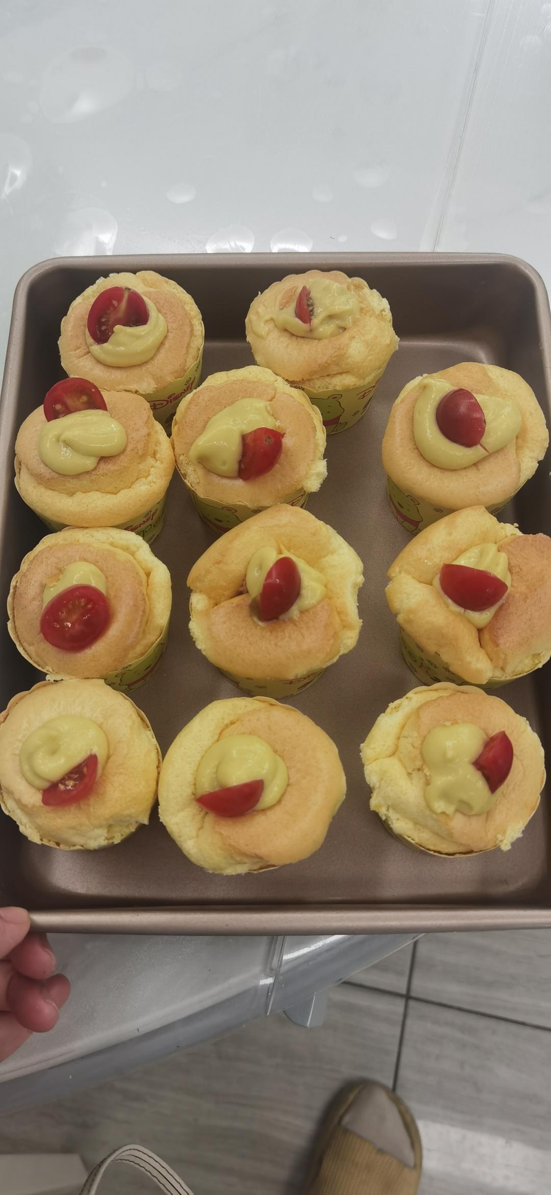 柠檬北海道戚风纸杯蛋糕