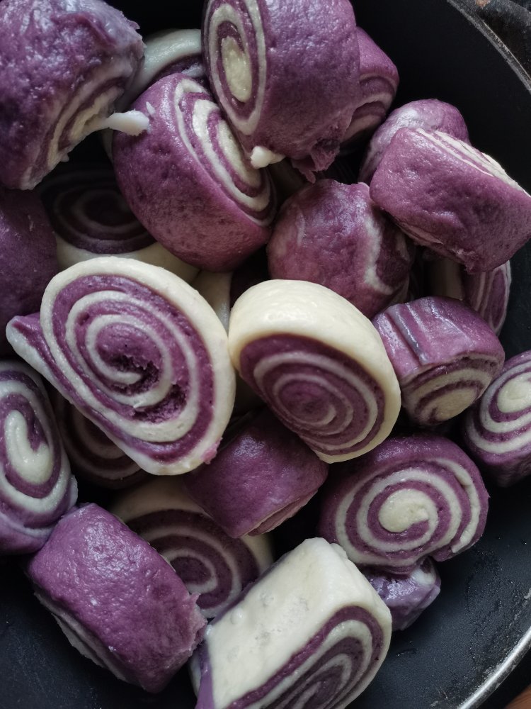 千层紫薯馒头