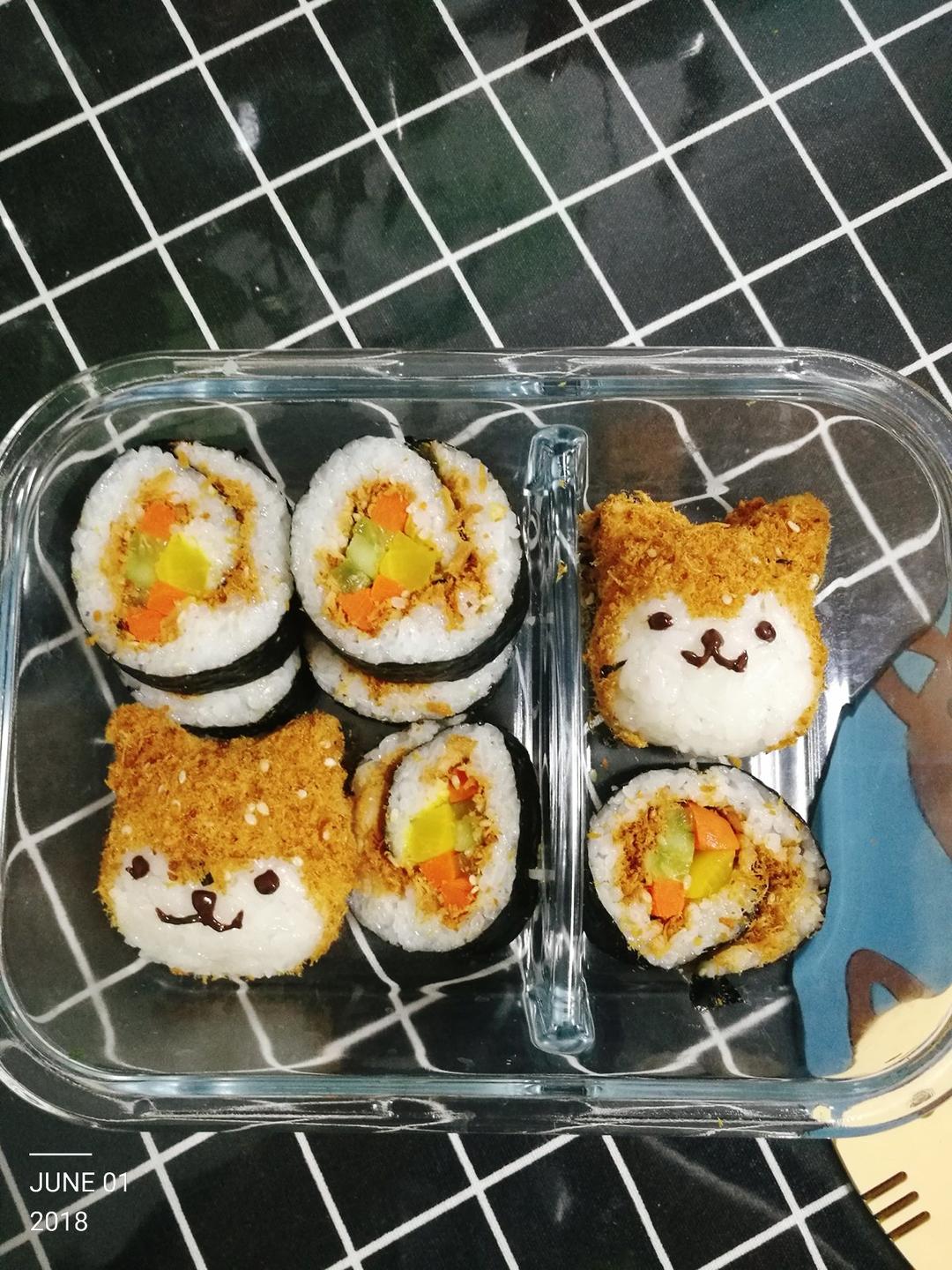 肉松柴犬豆沙面包