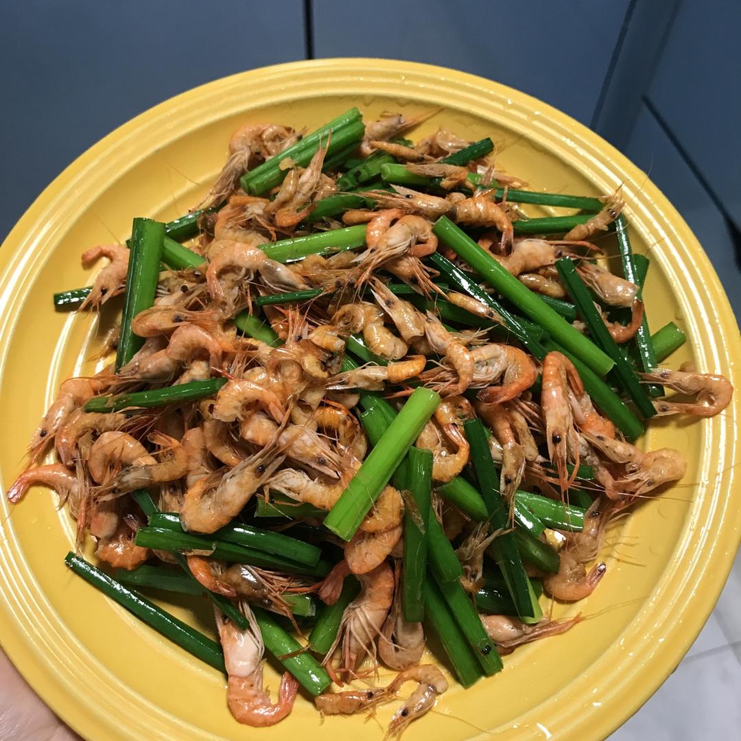 河虾辣炒韭菜花