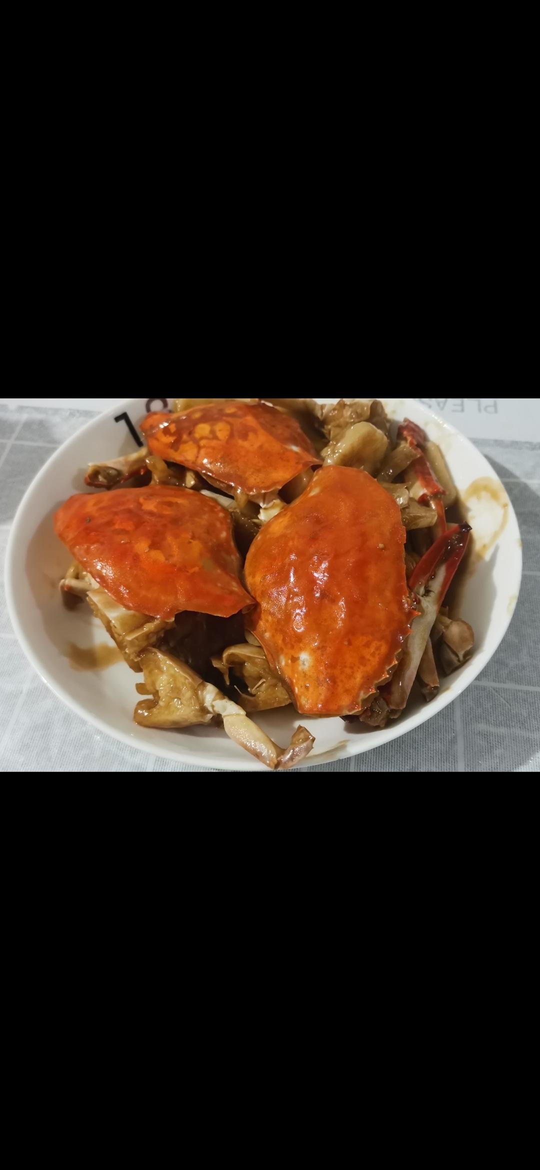 梭子蟹炒年糕～标准的江浙菜