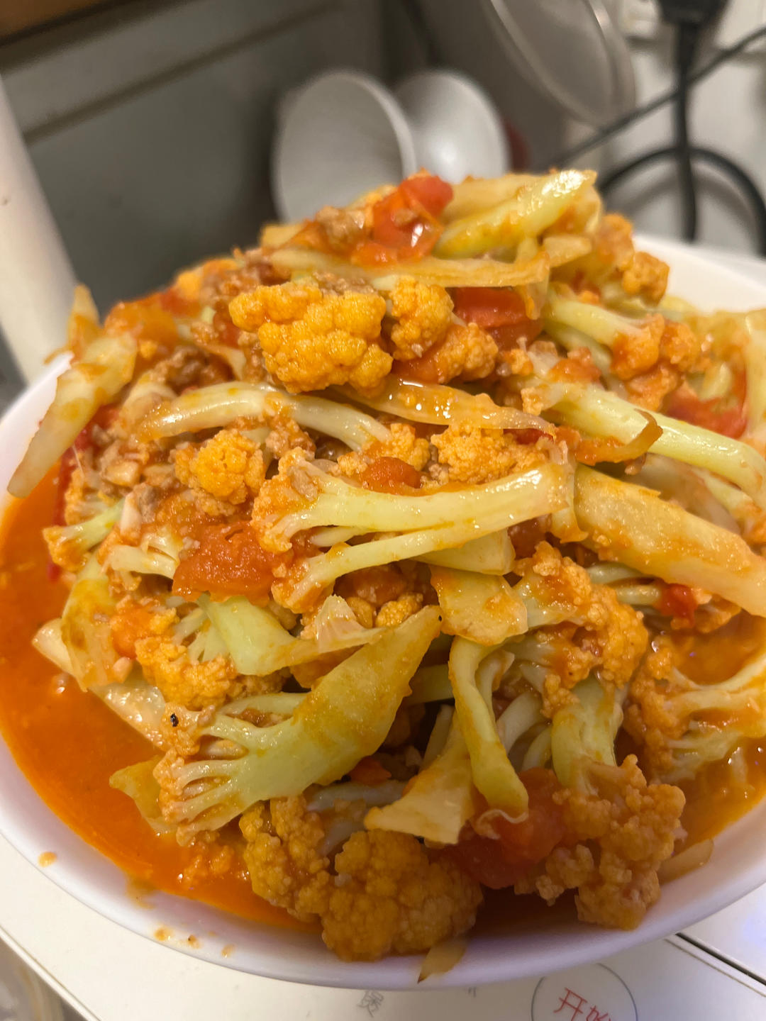 西红柿炒菜花（夏季开胃菜）
