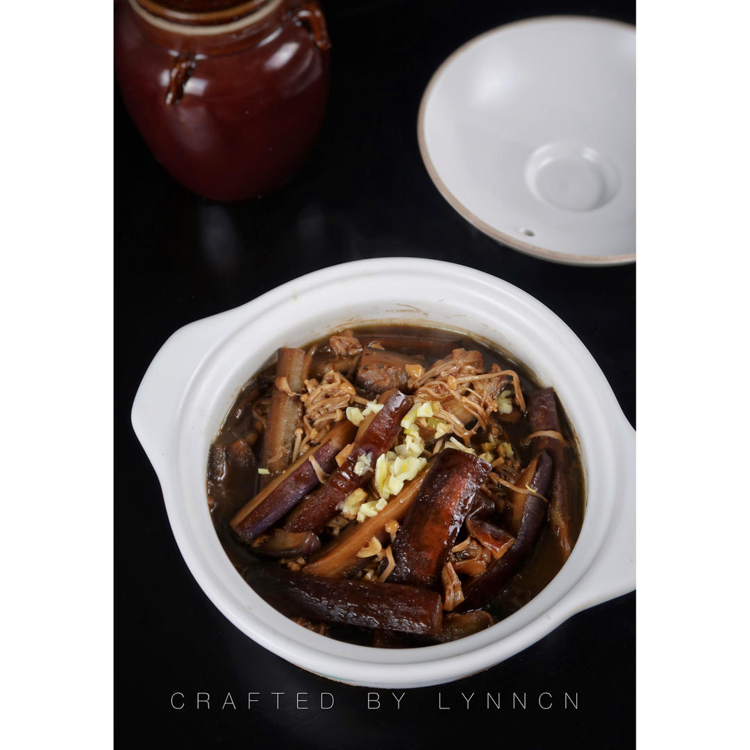 【老饭骨】宝藏菜 金针菇茄子煲 花样吃茄子