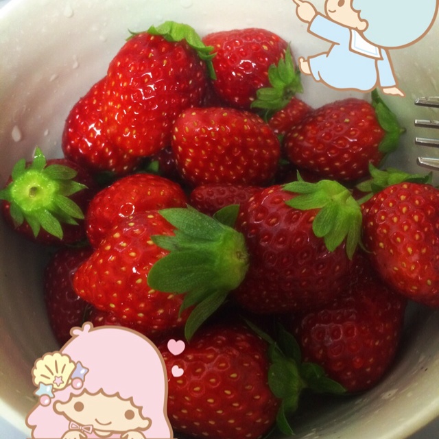 今冬第一颗草莓