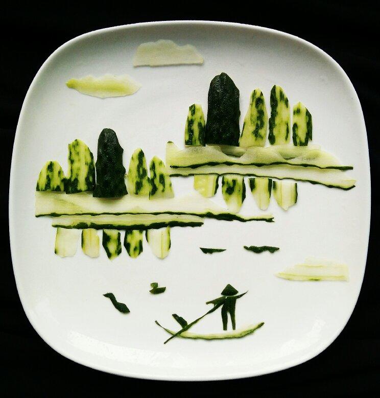 jingruo私房菜做的黄瓜山水拼盘