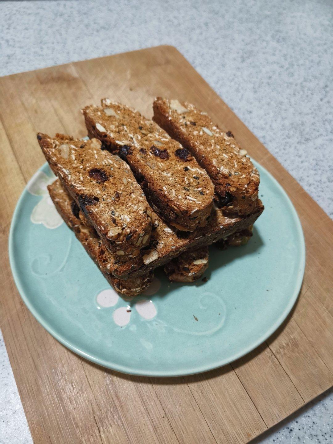 【健康零食】燕麦坚果意式脆饼