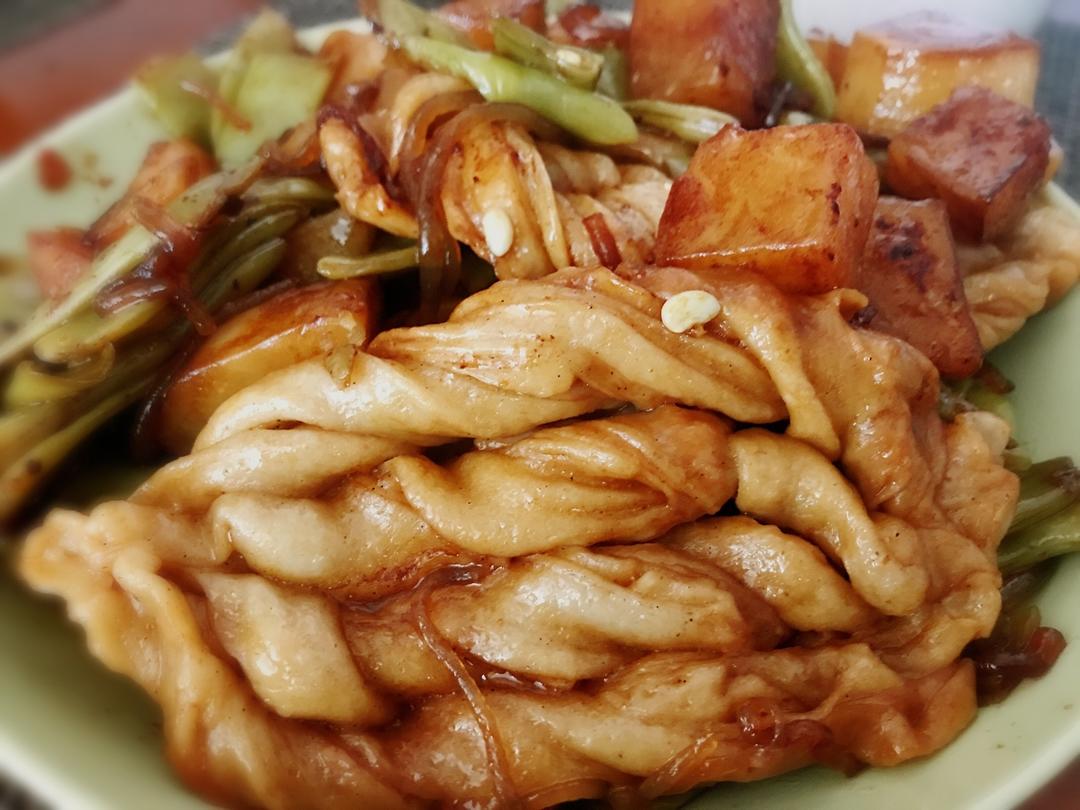 素净静做的豆角粘卷子平谷版