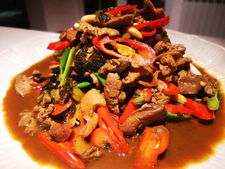 爆炒鸡杂，真是神仙级下饭菜