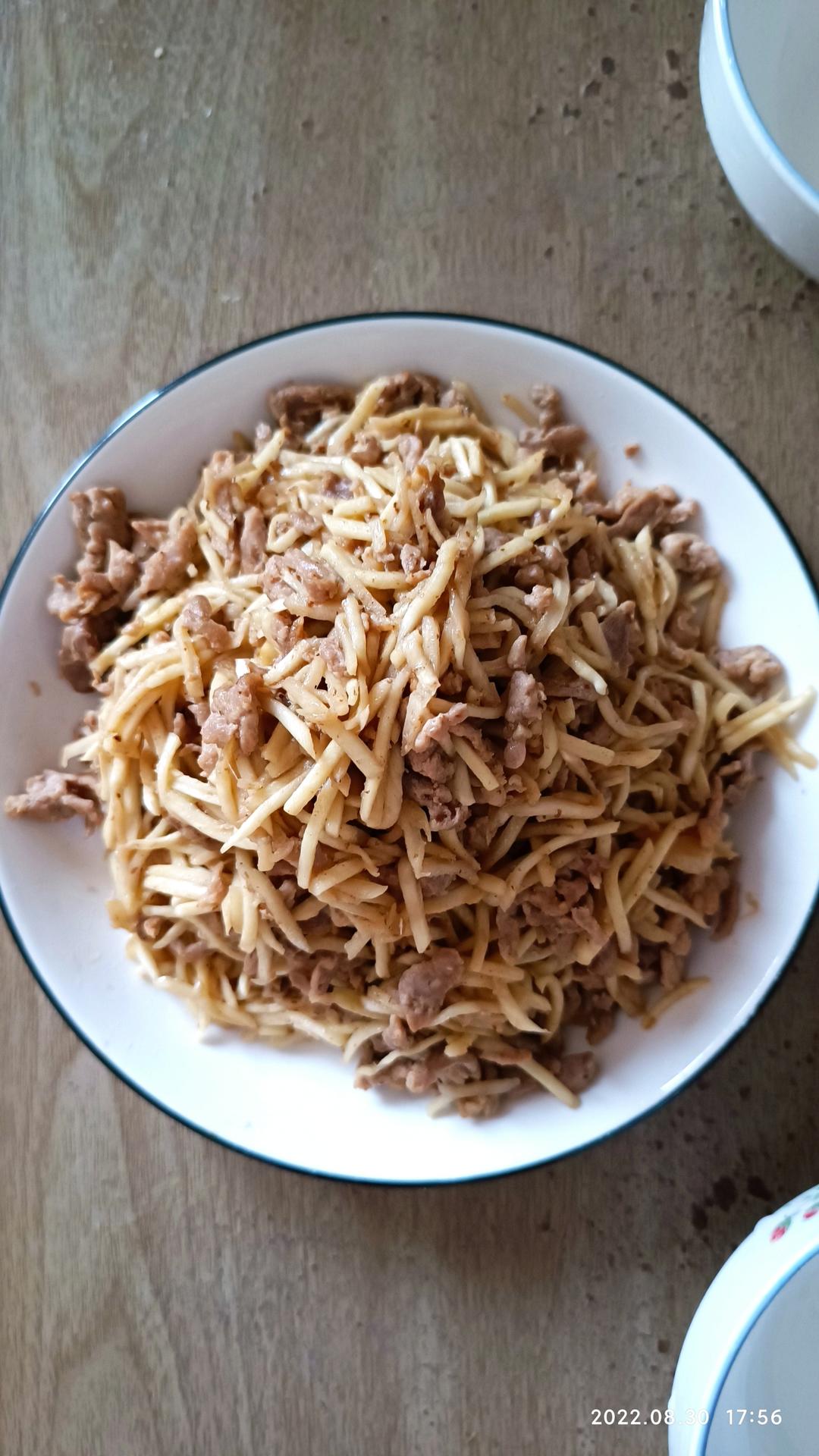 茭白炒肉丝
