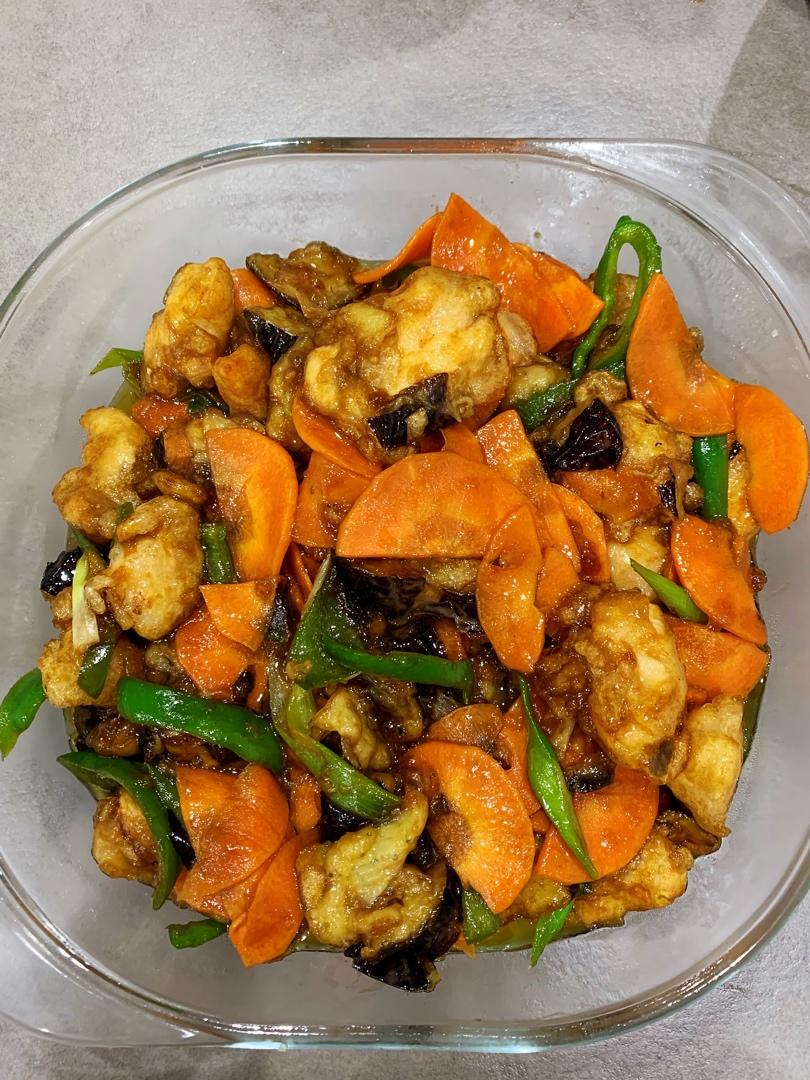 溜肉段烧茄子（东北硬菜呀哈哈）