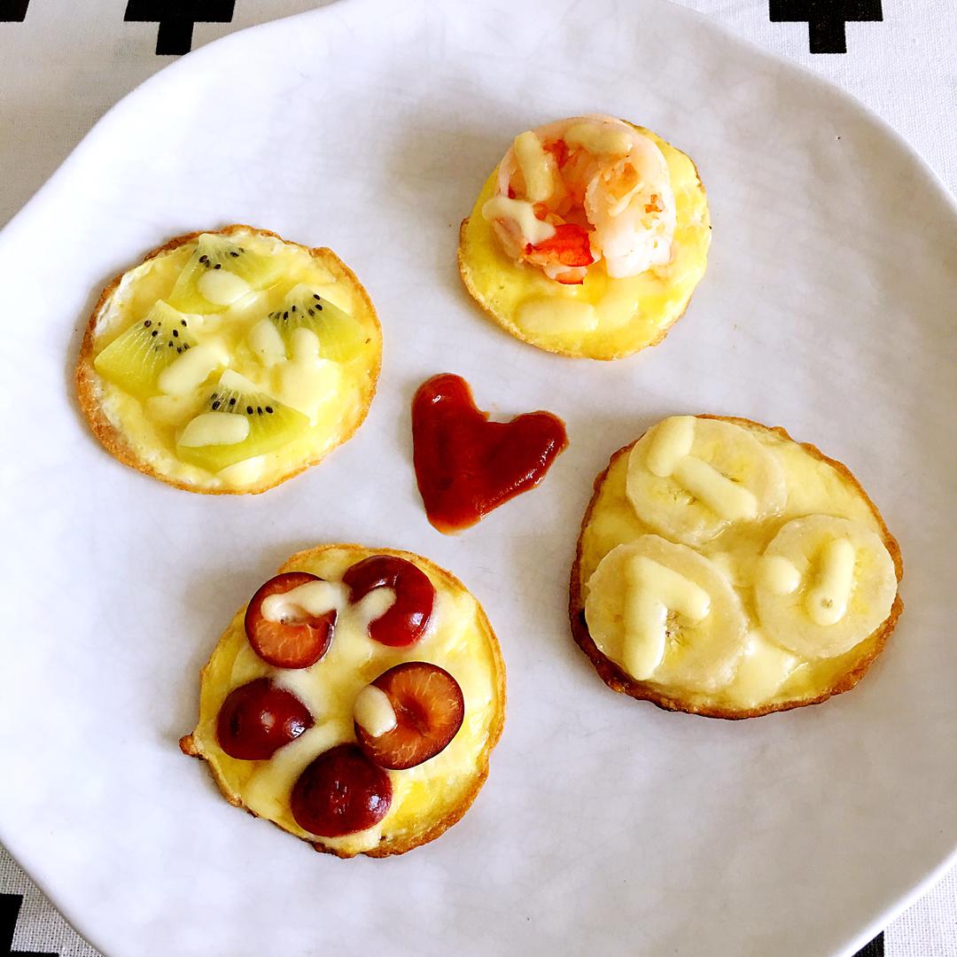 宝宝食谱---MINI鸡蛋底水果披萨的做法