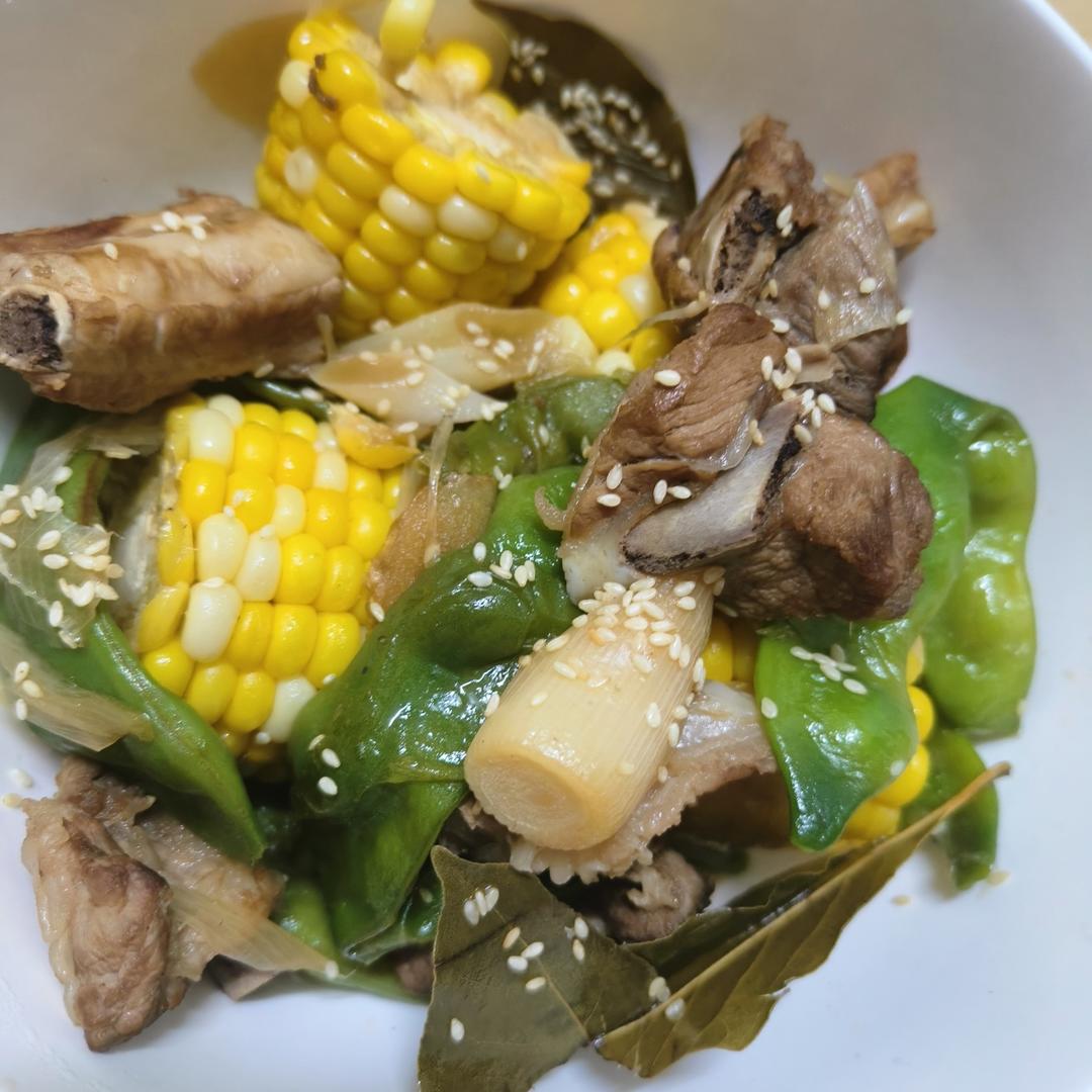 东北油豆角炖排骨