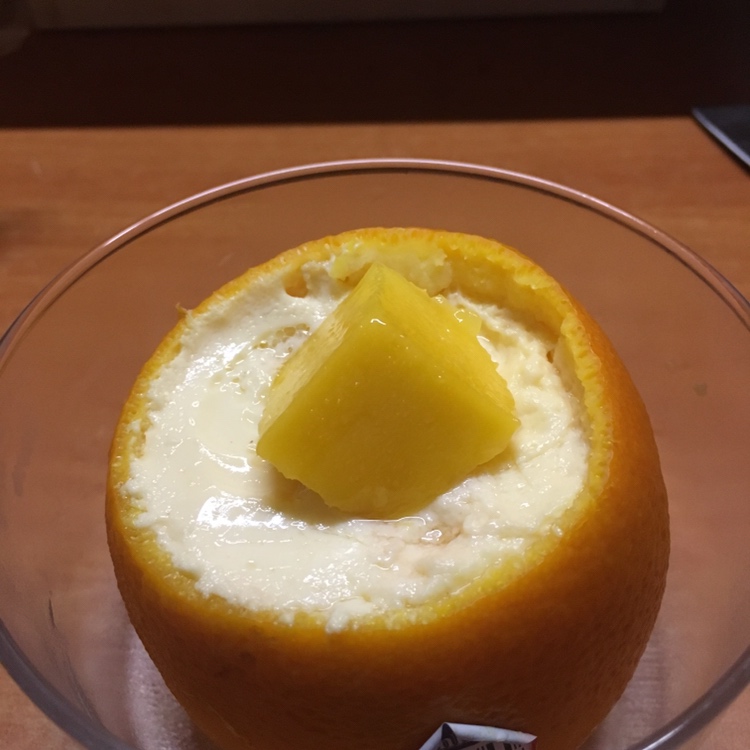 橙橙子牛奶蒸蛋