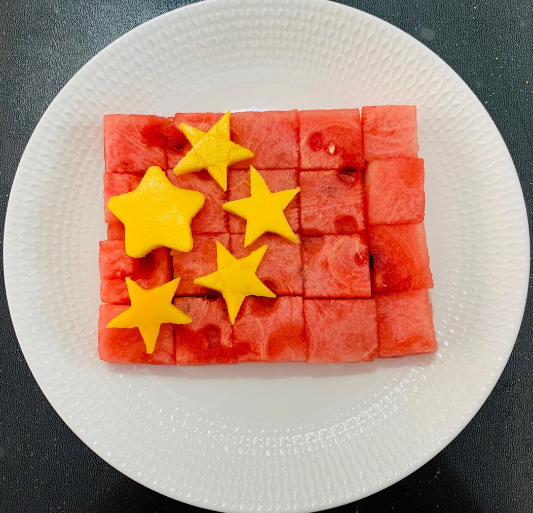 五星红旗水果摆盘的全部作品