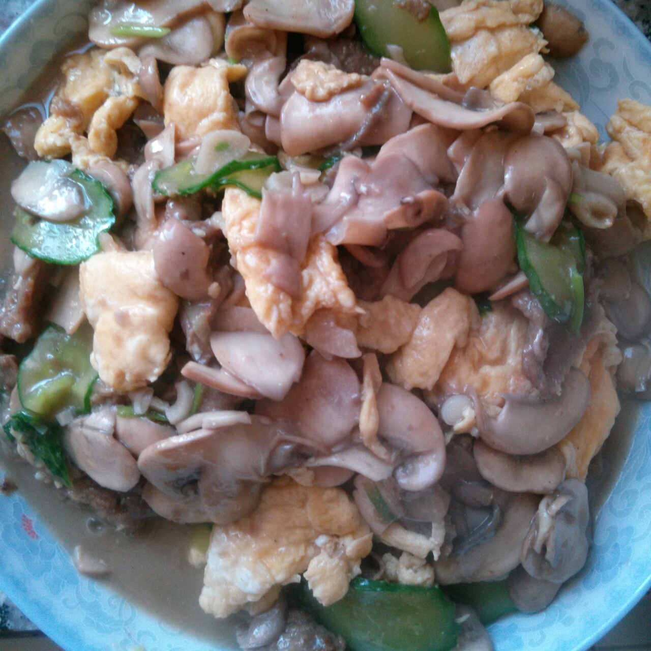 蘑菇炒肉片