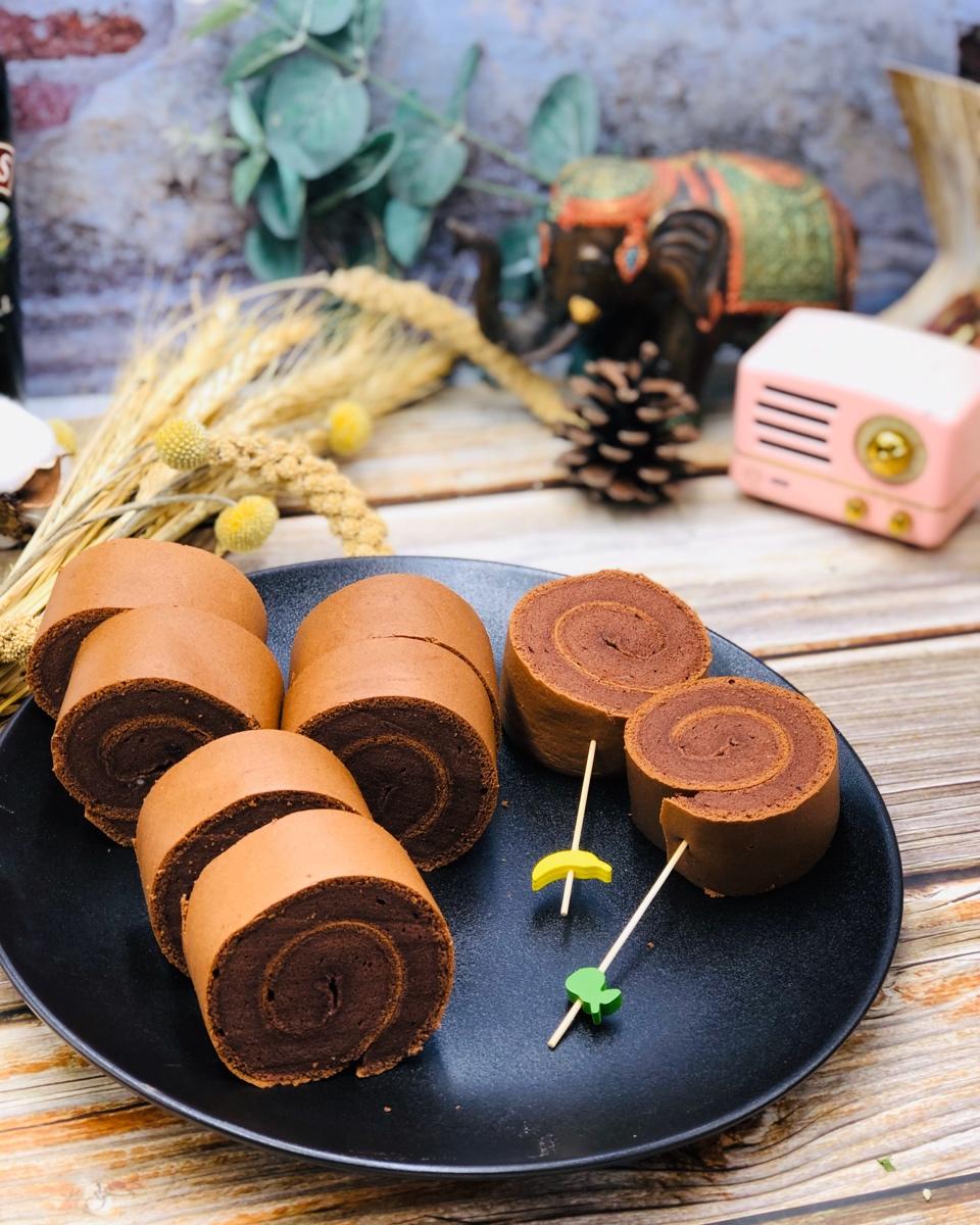 可可蛋糕卷(不消泡超浓郁巧克力口感)