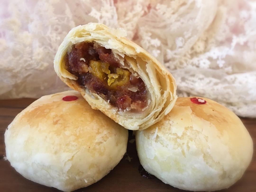 白酥皮云腿月饼